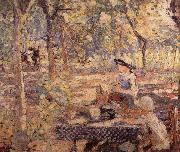 Joseph Raphael Tea in the Orchard oil painting artist